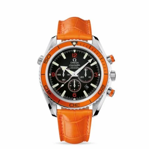 Omega Seamaster Planet Ocean 600M Co-Axial 45.5 Chronograph Stainless Steel / Orange / Alligator 2918.50.38 (29185038)